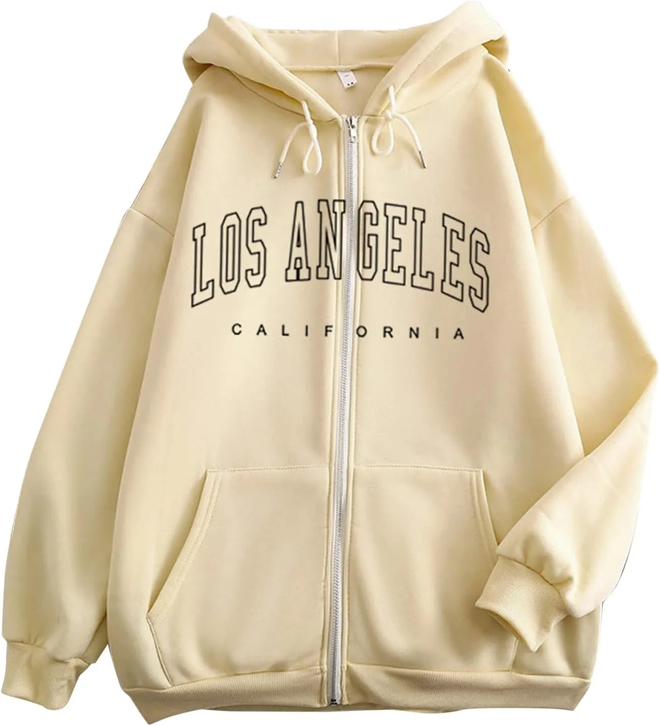 Women's Hoodies for Teen Girls Fall Jacket Oversized Sweatshirts Casual Drawstring Zip up Y2k Hoodie with Pocket
