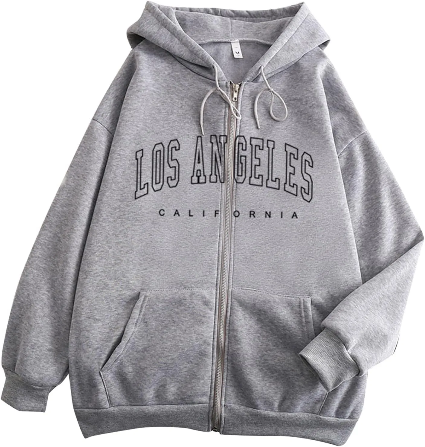 Women's Hoodies for Teen Girls Fall Jacket Oversized Sweatshirts Casual Drawstring Zip up Y2k Hoodie with Pocket