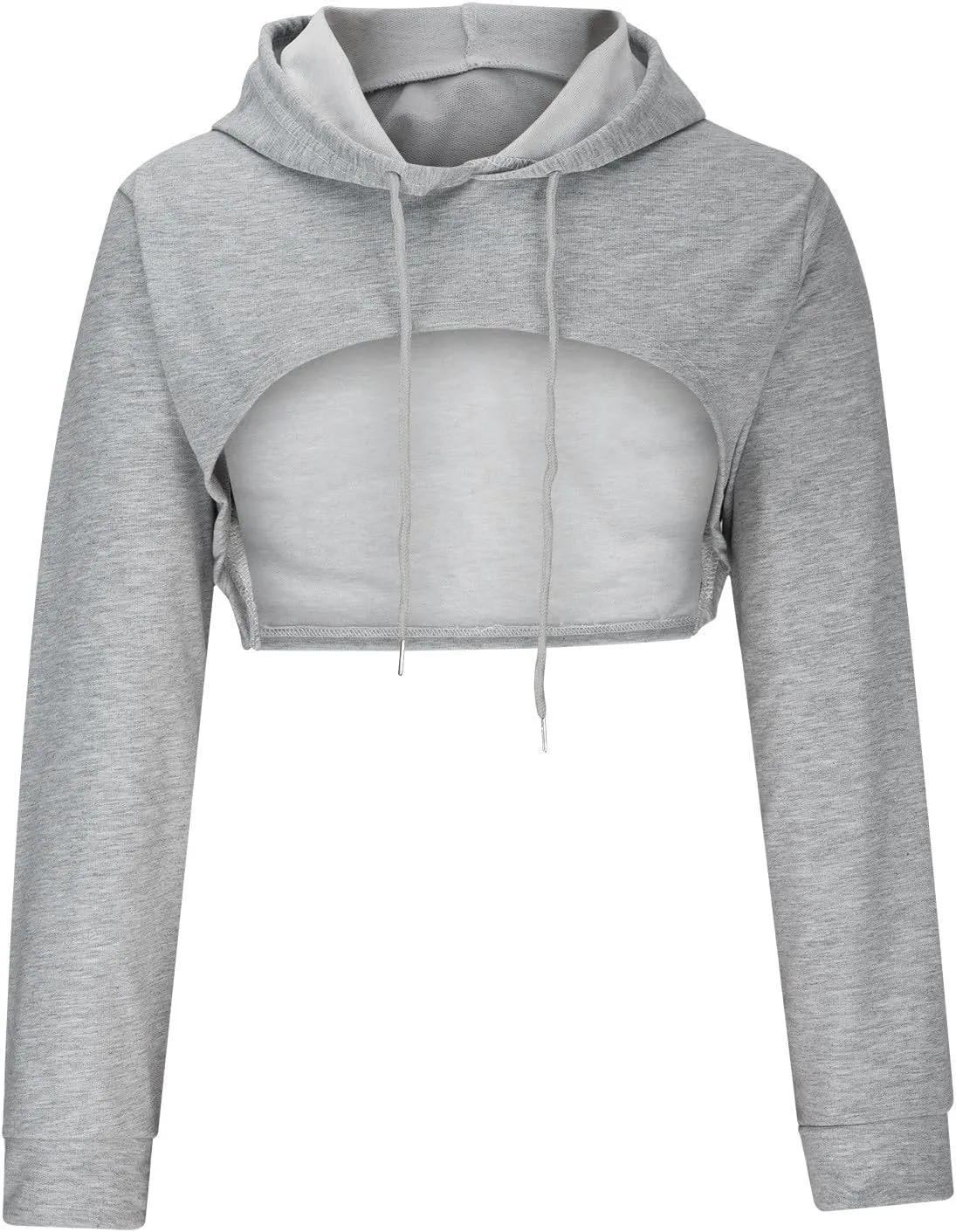 Womens Long Sleeve Crop Tops Hoodies Sweatshirt Cropped Workout Tops Athletic Shirts Fashion Teen Girls Y2k Clothes