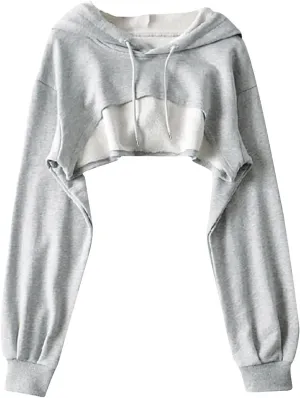 Womens Long Sleeve Crop Tops Hoodies Sweatshirt Cropped Workout Tops Athletic Shirts Fashion Teen Girls Y2k Clothes