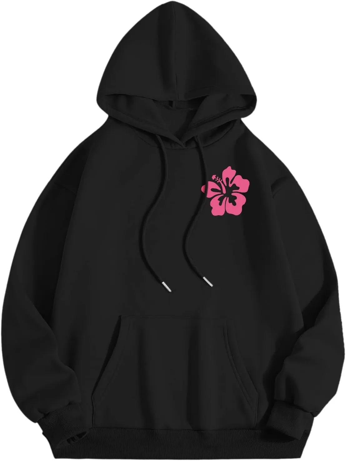 Women's Oversized Cute Hoodies Preppy Y2K Graphic Long Sleeved Sweatshirt for Teen Girls Pullover Tops with Pockets