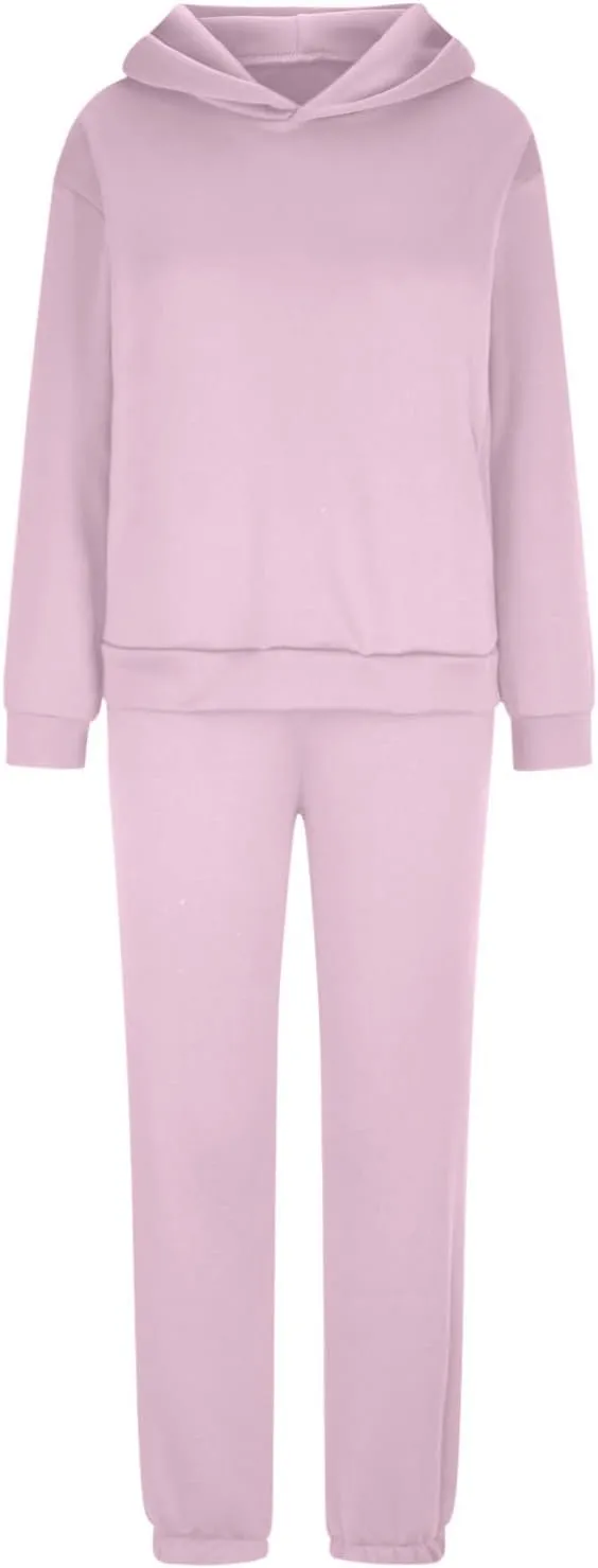 Women's Oversized Hoodie Sweatshirt Matching Jogger Sweatpants Lounge Set Tracksuit Outfits Fall Chunky Lounge Set