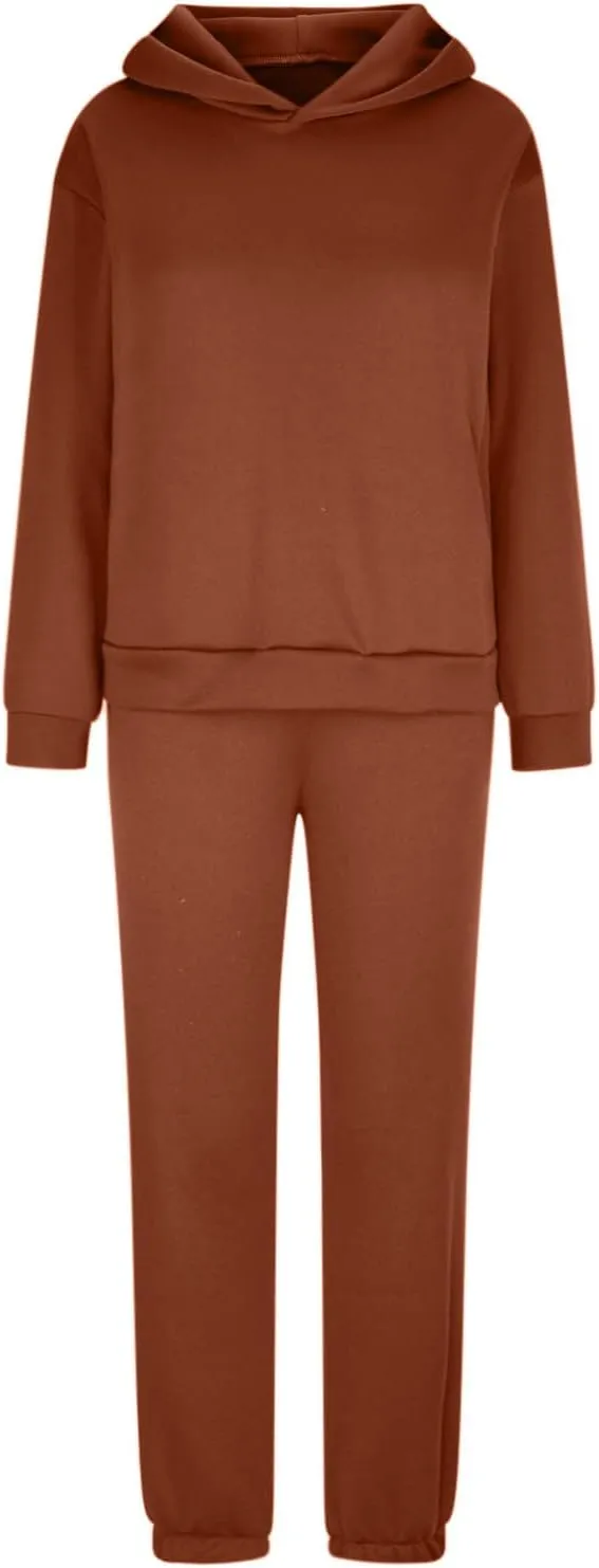 Women's Oversized Hoodie Sweatshirt Matching Jogger Sweatpants Lounge Set Tracksuit Outfits Fall Chunky Lounge Set