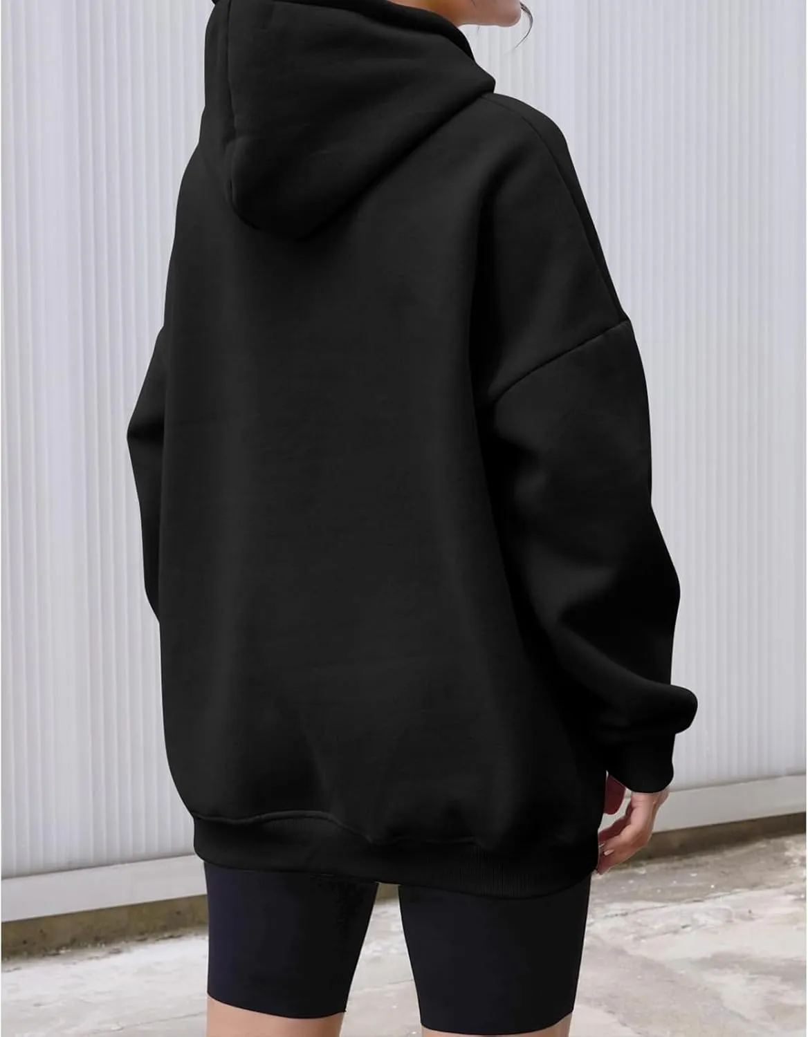Womens Oversized Hoodies Casual Long Sleeve Hooded Sweatshirts Soft Comfy Solid Fleece Pullover Tops with Pocket