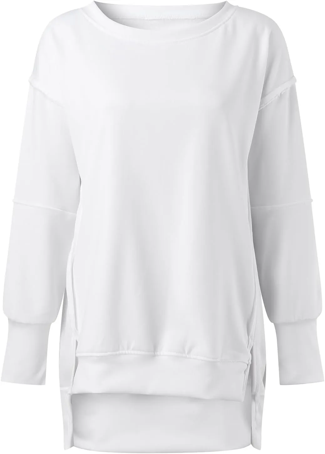 Womens Oversized Sweatshirts 2024 Casual Crewneck Loose Pullover Tunic Tops Shirts Comfy Fall Fashion Clothes