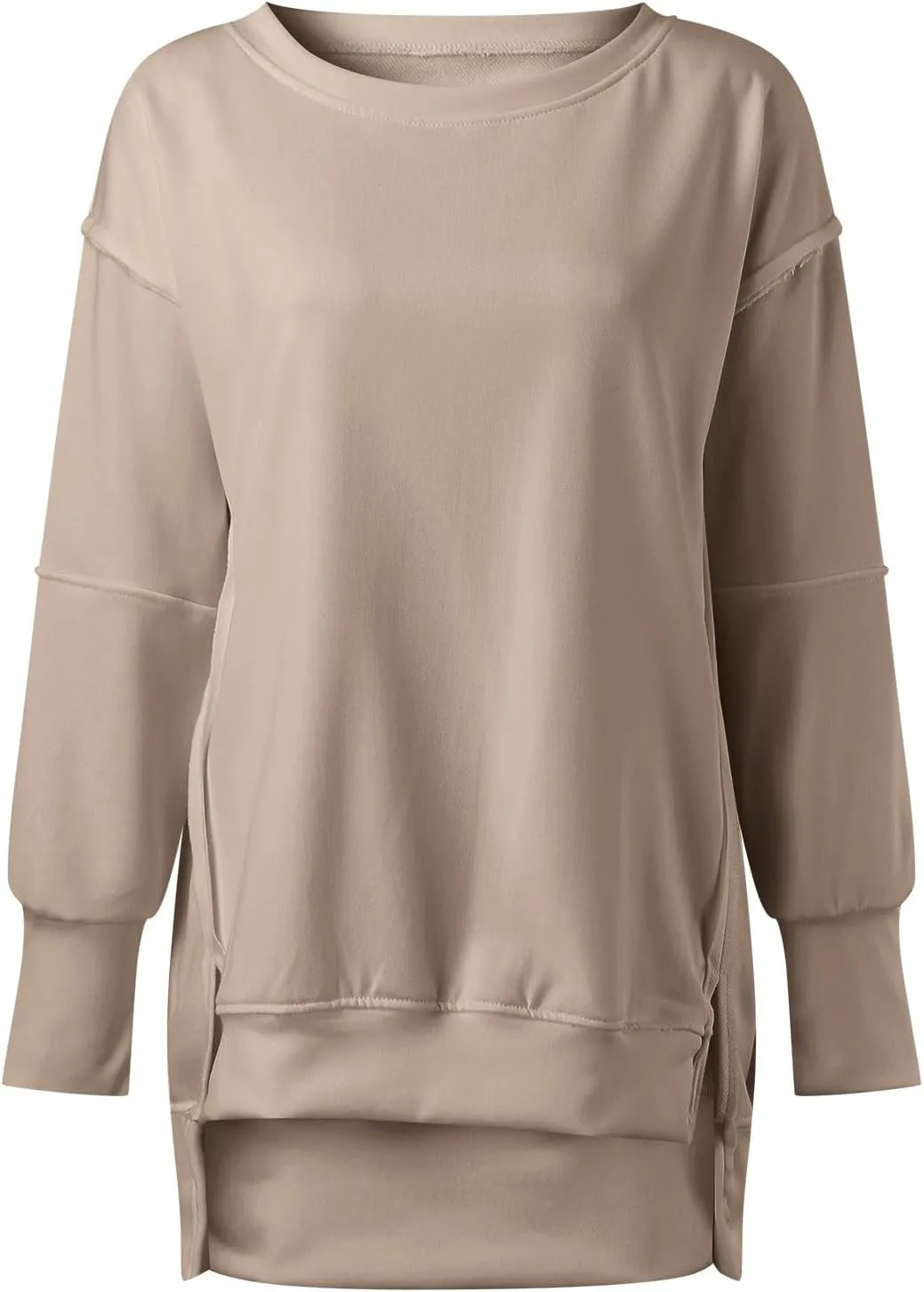 Womens Oversized Sweatshirts 2024 Casual Crewneck Loose Pullover Tunic Tops Shirts Comfy Fall Fashion Clothes