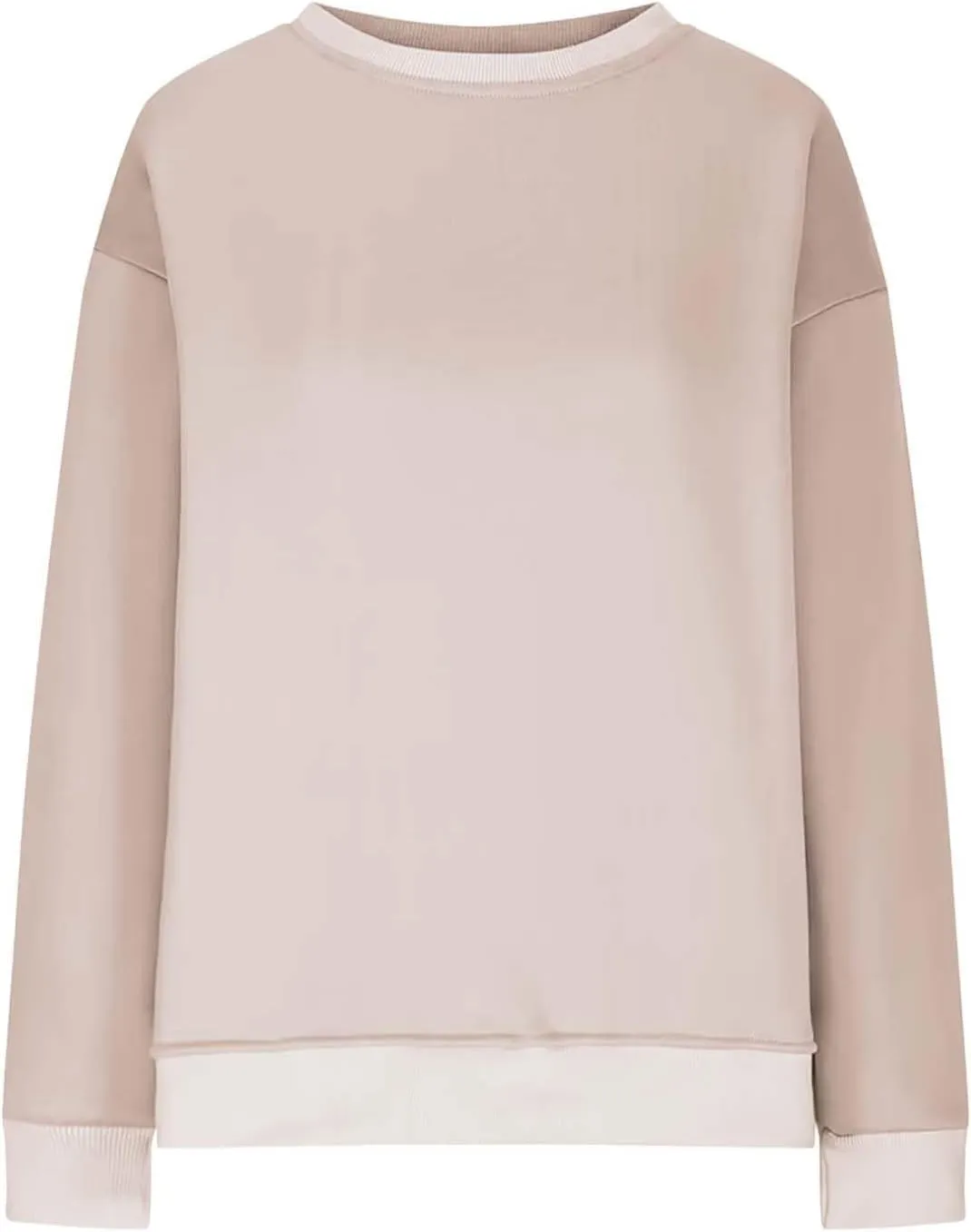 Womens Oversized Sweatshirts Side Slit Crewneck Long Sleeve Tops Loose Pullover 2024 Fall Trendy Clothes with Pocket