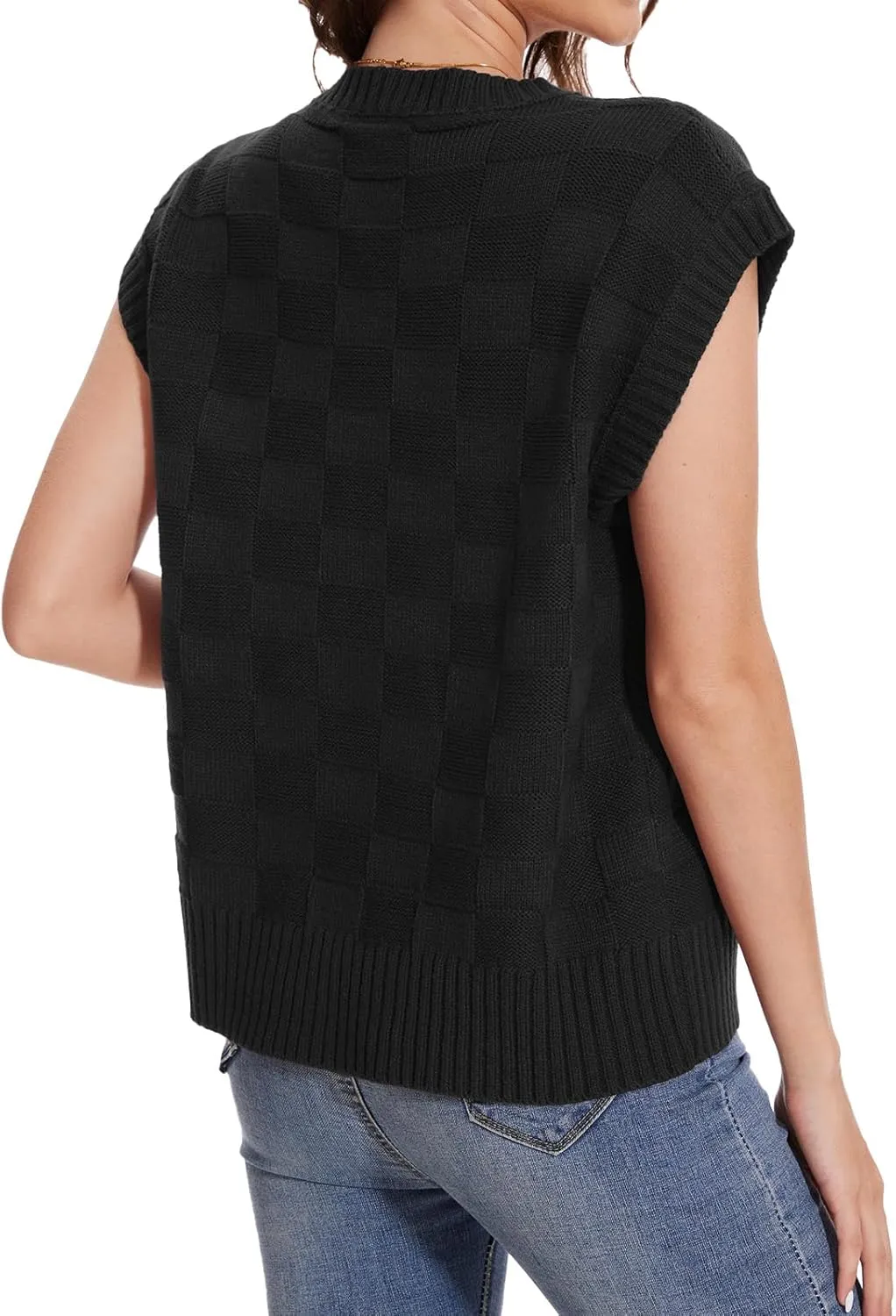 Womens Sweaters Sleeveless Summer Tank Tops Casual Knit Sweater Vest Crewneck Loose Fit Pullover 2025