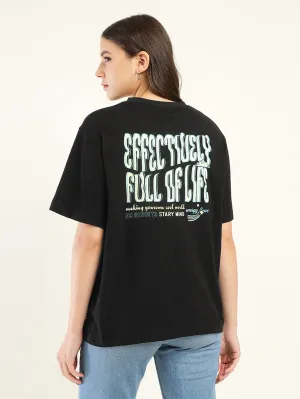 Women's Typographic Oversized T-Shirt