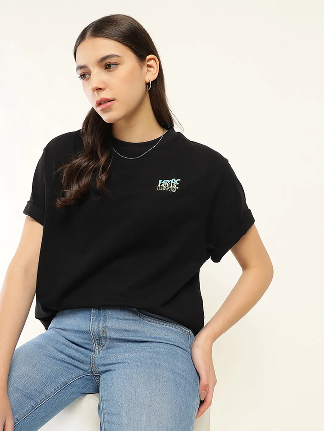 Women's Typographic Oversized T-Shirt