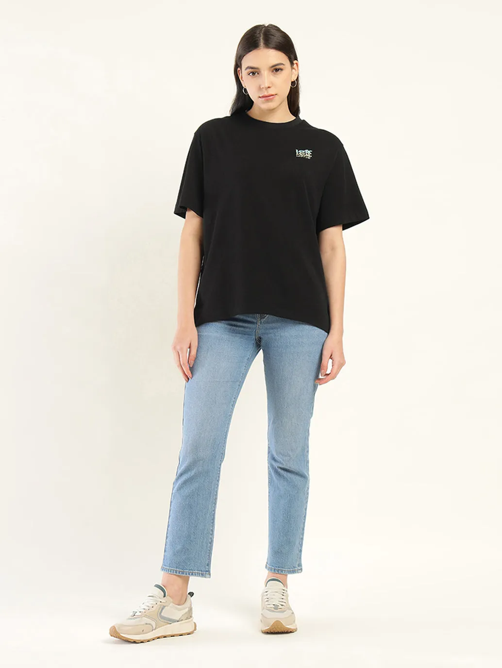 Women's Typographic Oversized T-Shirt