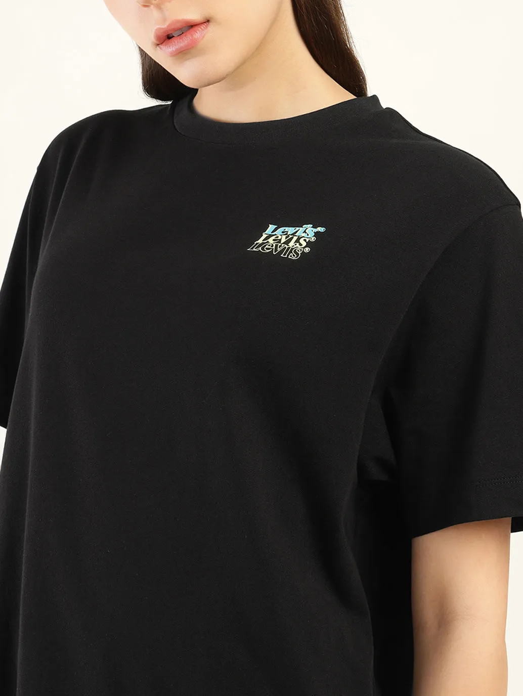 Women's Typographic Oversized T-Shirt
