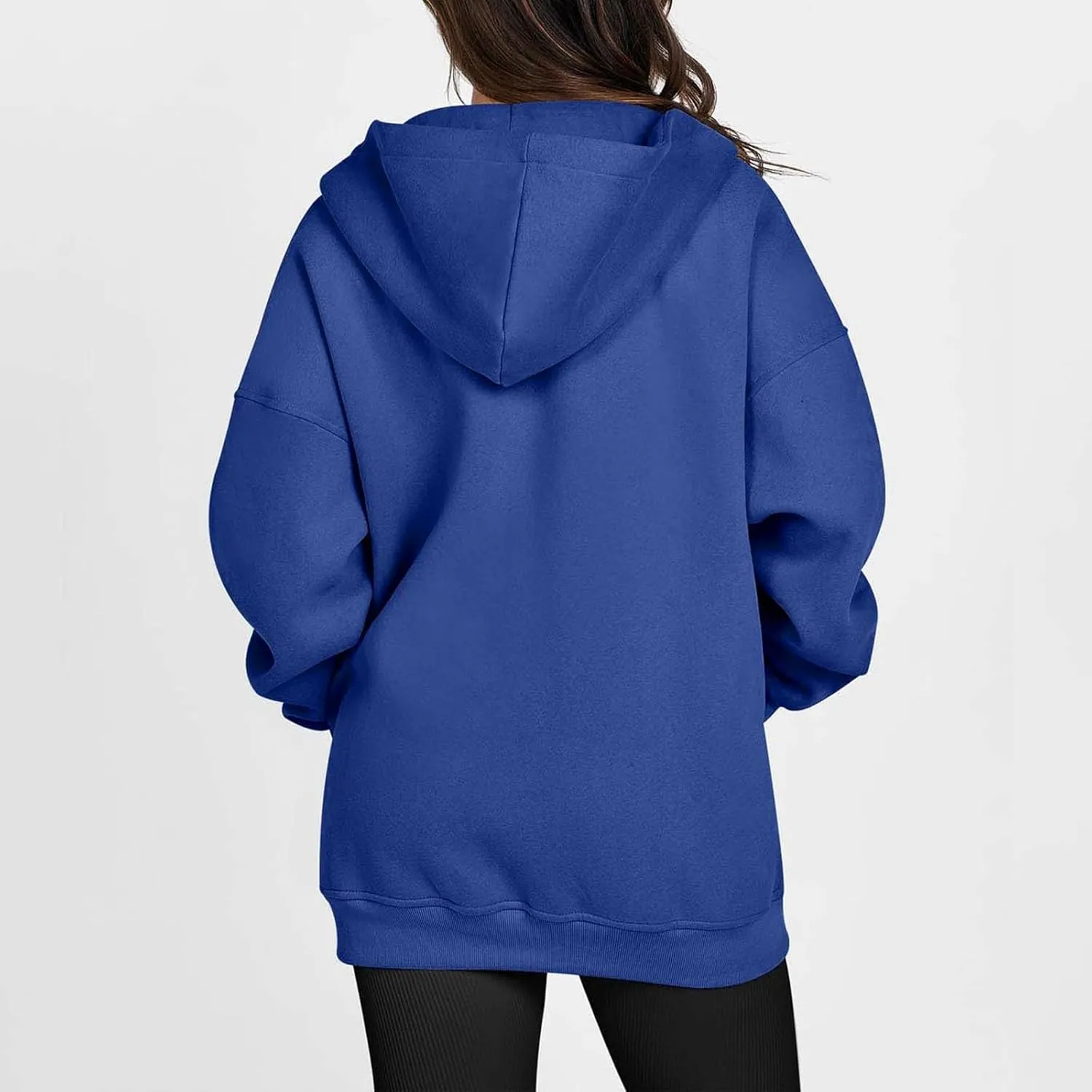 Womens Zip Up Hoodies Fleece Jackets Long Sleeve Oversized Sweatshirt Casual Fall Fashion Preppy Outfits for Women