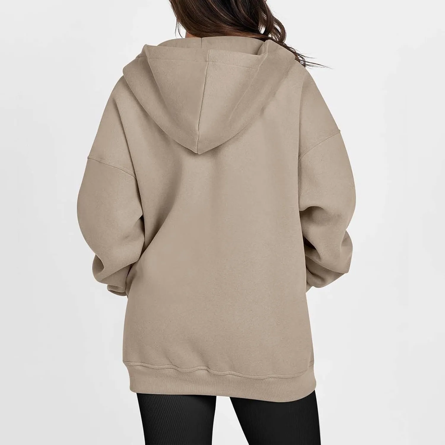 Womens Zip Up Hoodies Fleece Jackets Long Sleeve Oversized Sweatshirt Casual Fall Fashion Preppy Outfits for Women