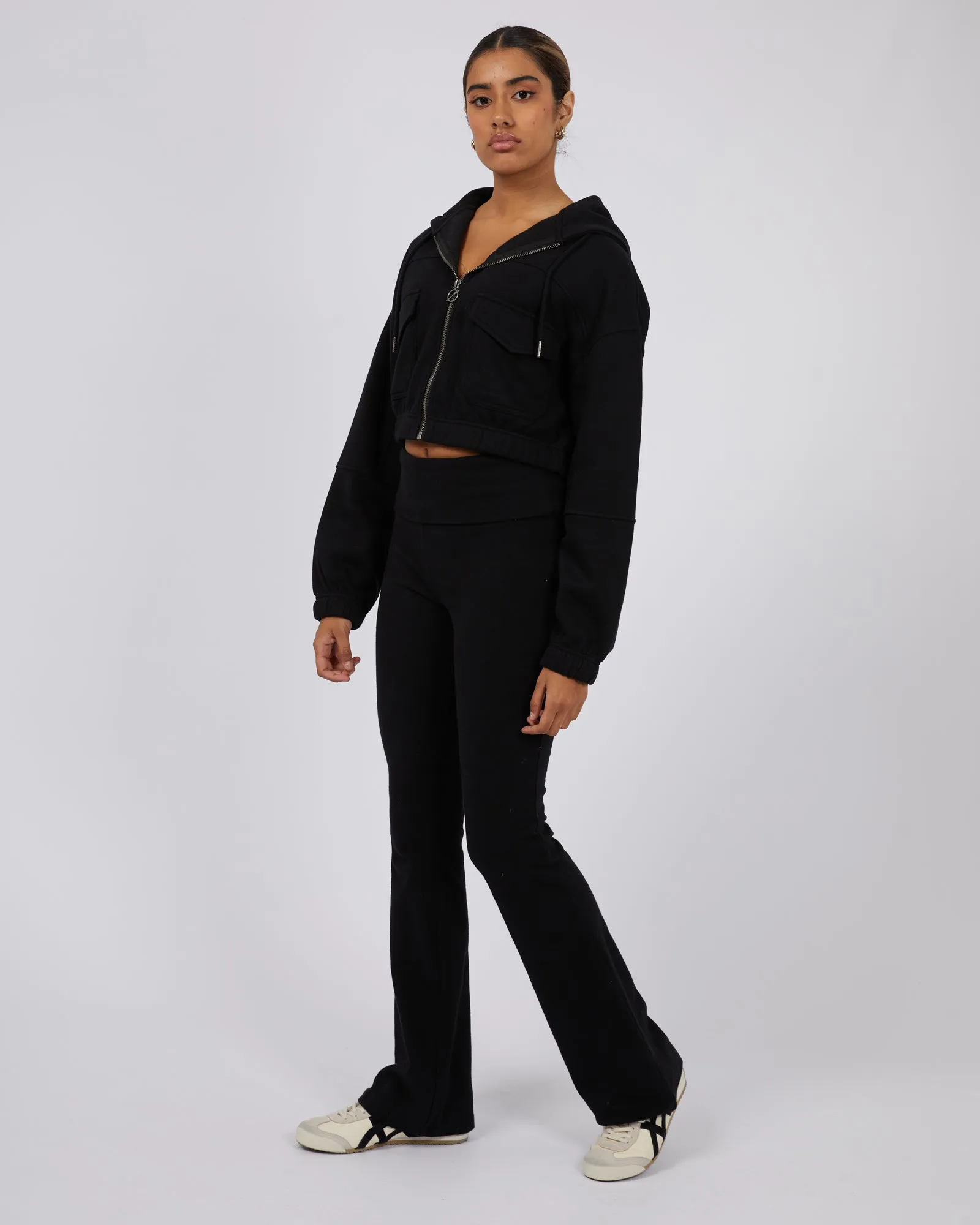 Wren Cropped Hoody Black
