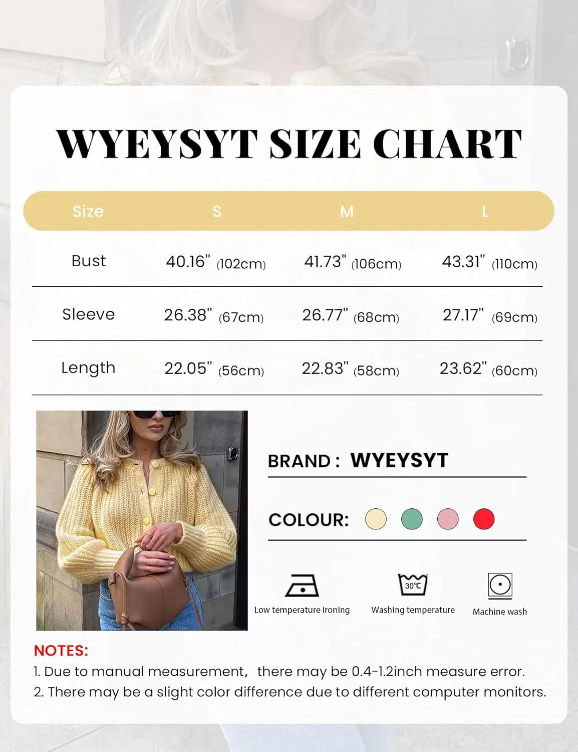 Wyeysyt Womens Cardigan Sweater Button Down Long Sleeve Chunky Soft Knit Sweater Fall Open Front Loose Casual Cardigan Coat