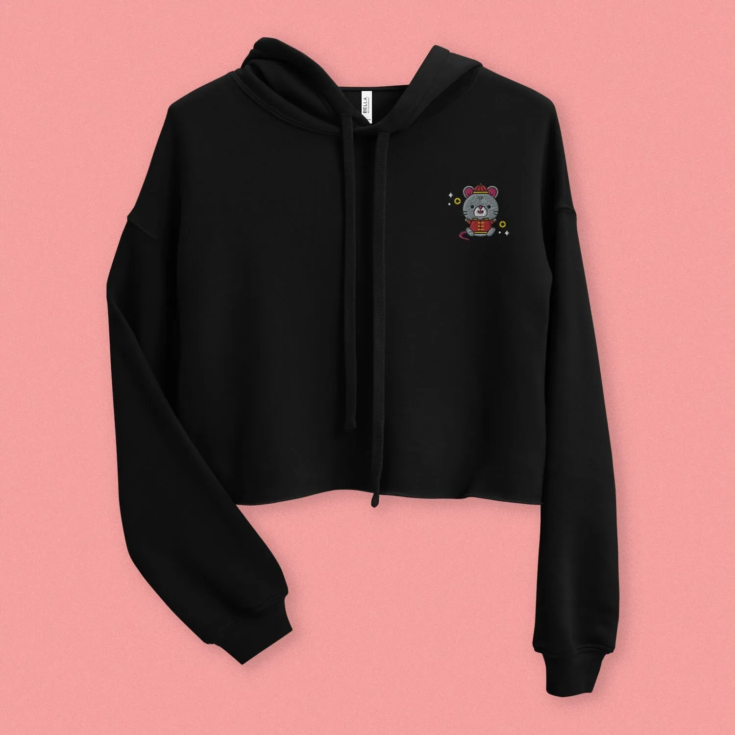 Year of the Rat Embroidered Crop Hoodie