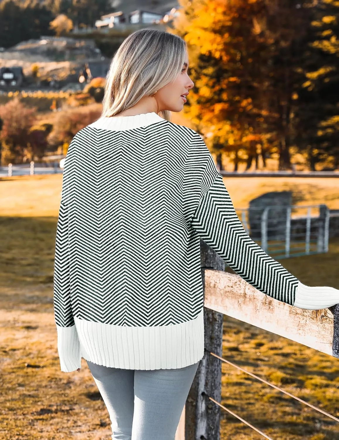 Zeagoo Women's Cardigan 2024 Fall Winter Open Front Oversized Button V Neck Loose Soft Knit Sweater