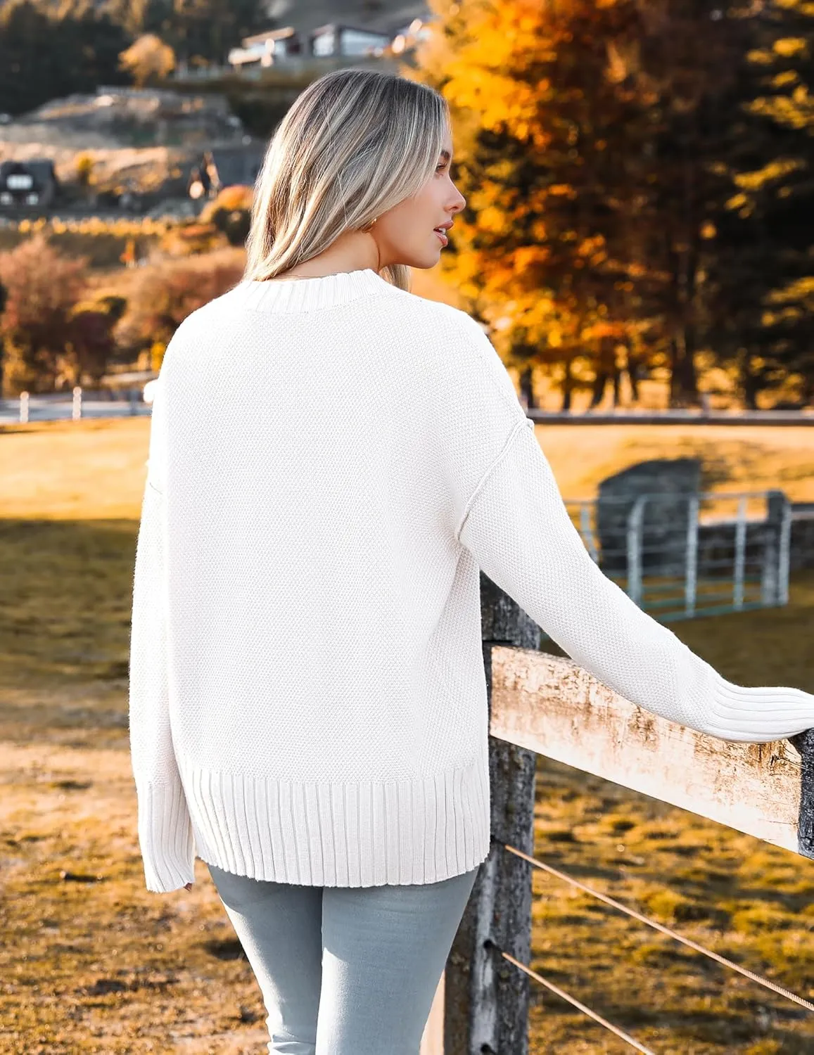 Zeagoo Women's Cardigan 2024 Fall Winter Open Front Oversized Button V Neck Loose Soft Knit Sweater