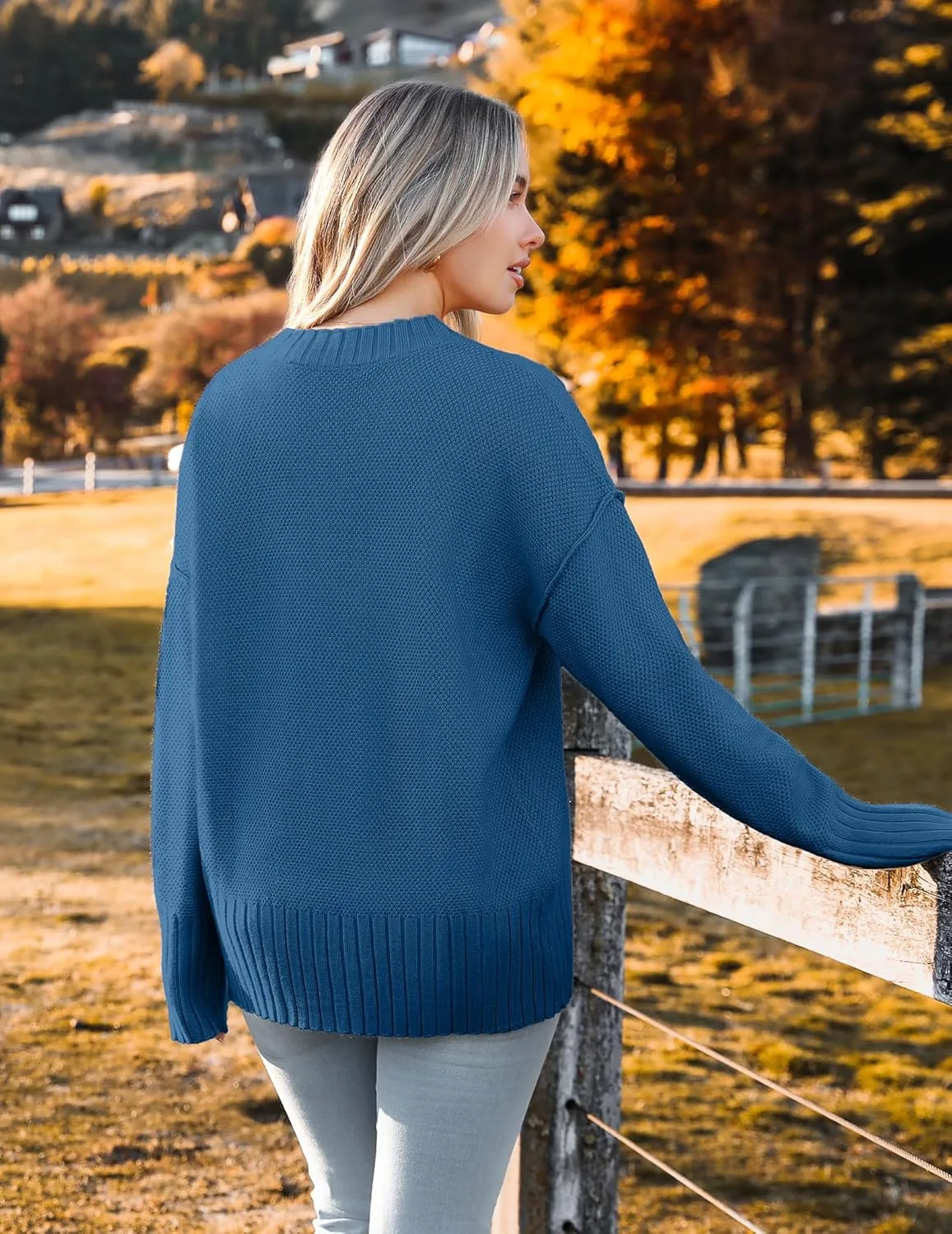 Zeagoo Women's Cardigan 2024 Fall Winter Open Front Oversized Button V Neck Loose Soft Knit Sweater