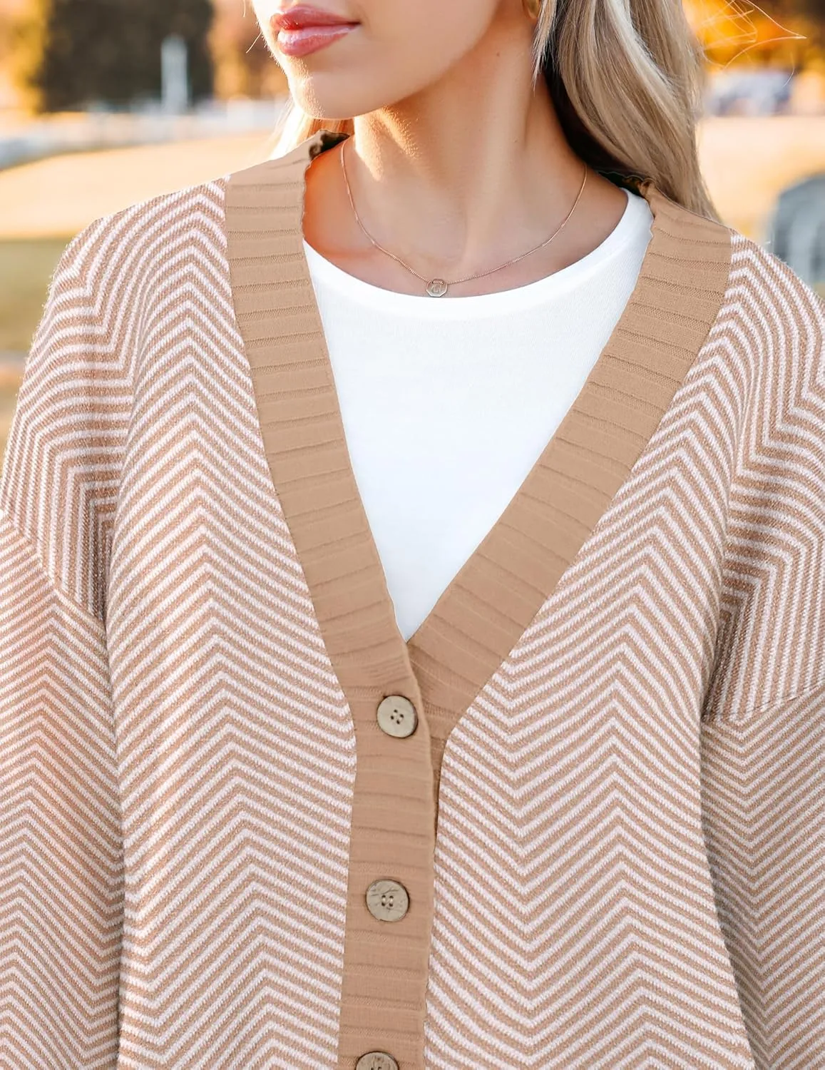 Zeagoo Women's Cardigan 2024 Fall Winter Open Front Oversized Button V Neck Loose Soft Knit Sweater