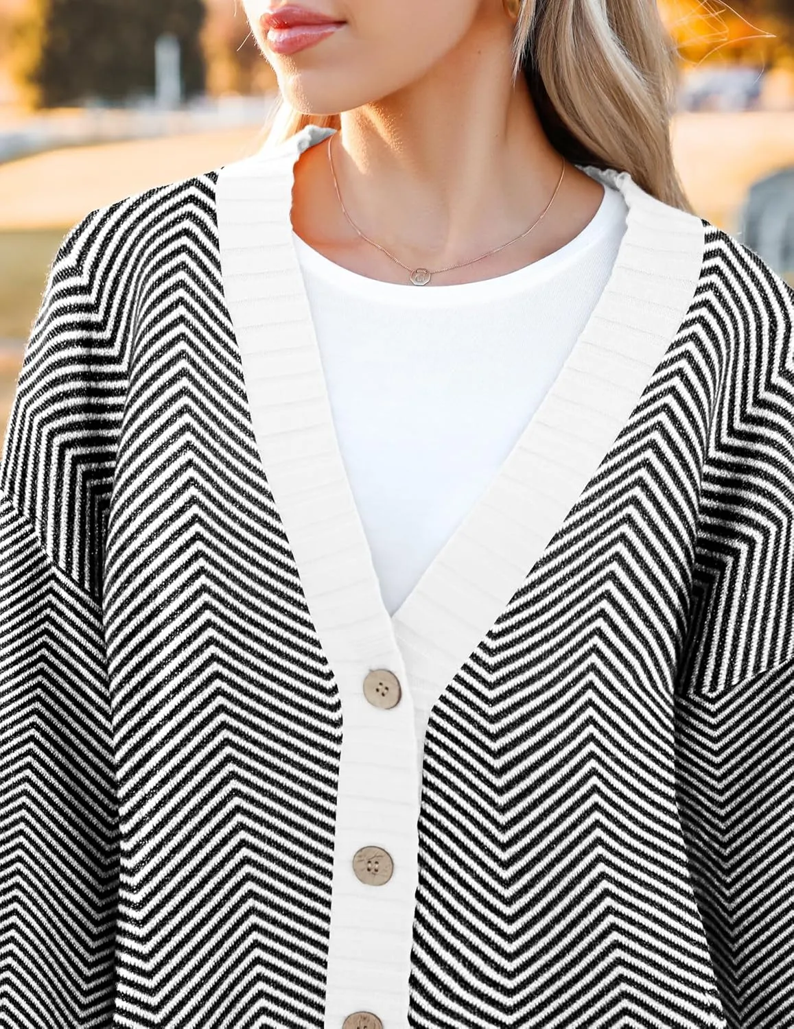 Zeagoo Women's Cardigan 2024 Fall Winter Open Front Oversized Button V Neck Loose Soft Knit Sweater