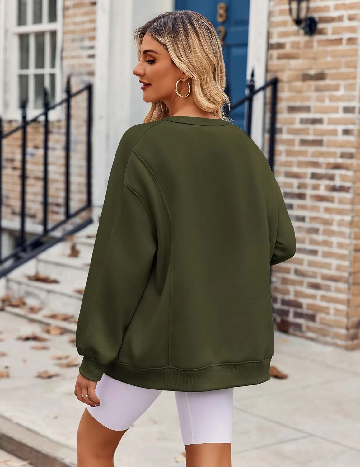 Zeagoo Womens Sweatshirt Long Sleeve Color Block Fleece Hoodies Fall Casual Crewneck Pullover Tunic Tops 2024