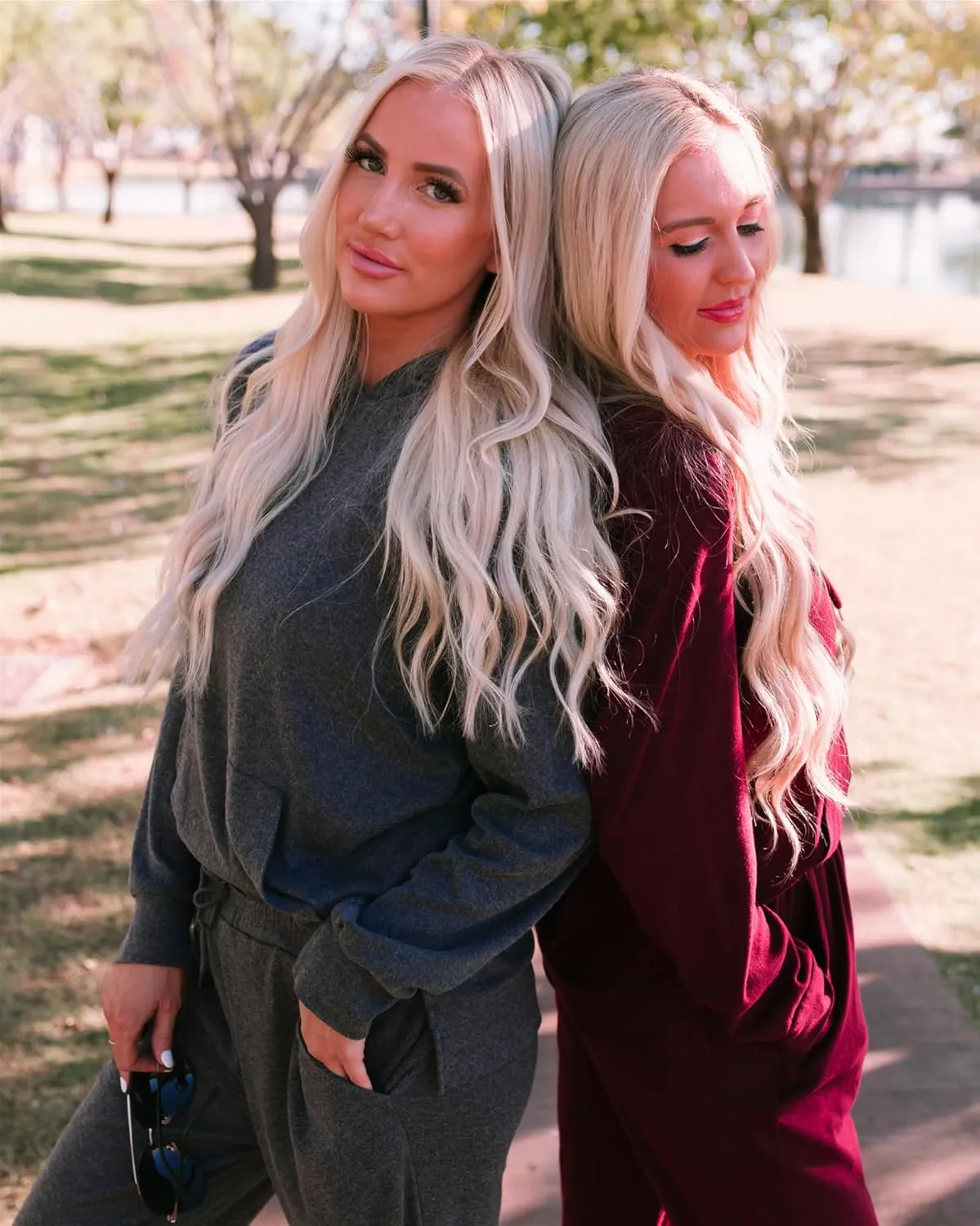 ZHENWEI Sweatsuits for Women Set Jogger Set Hoodie Two Piece Lounge Suit Long Sleeve Athletic Outfits Kangaroo Pockets