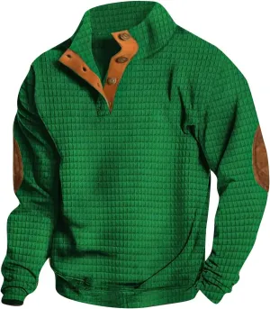 Zip Up Hoodie Spring And Autumn Casual Long Sleeve Button Solid Color Long Sleeve T Shirt Top Men'S Hoodies Pullover