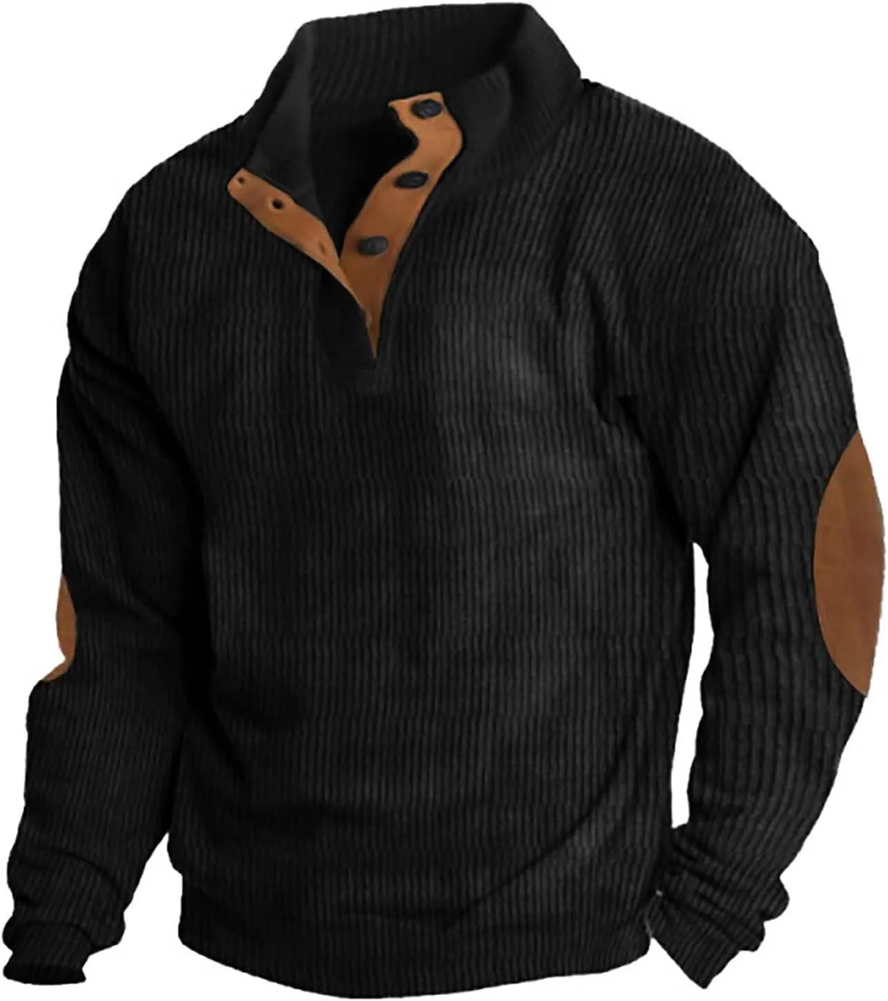 Zip Up Hoodie Spring And Autumn Casual Long Sleeve Button Solid Color Long Sleeve T Shirt Top Men'S Hoodies Pullover