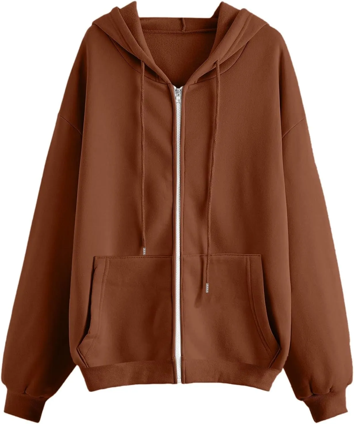 Zip Up Hoodies for Women Oversized Long Sleeve Sweatshirts Casual Y2K Fashion Jackets with Pockets 2024 Fall